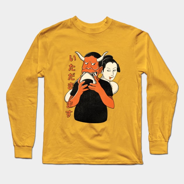 Onigiri Oni Long Sleeve T-Shirt by The Graphicallist